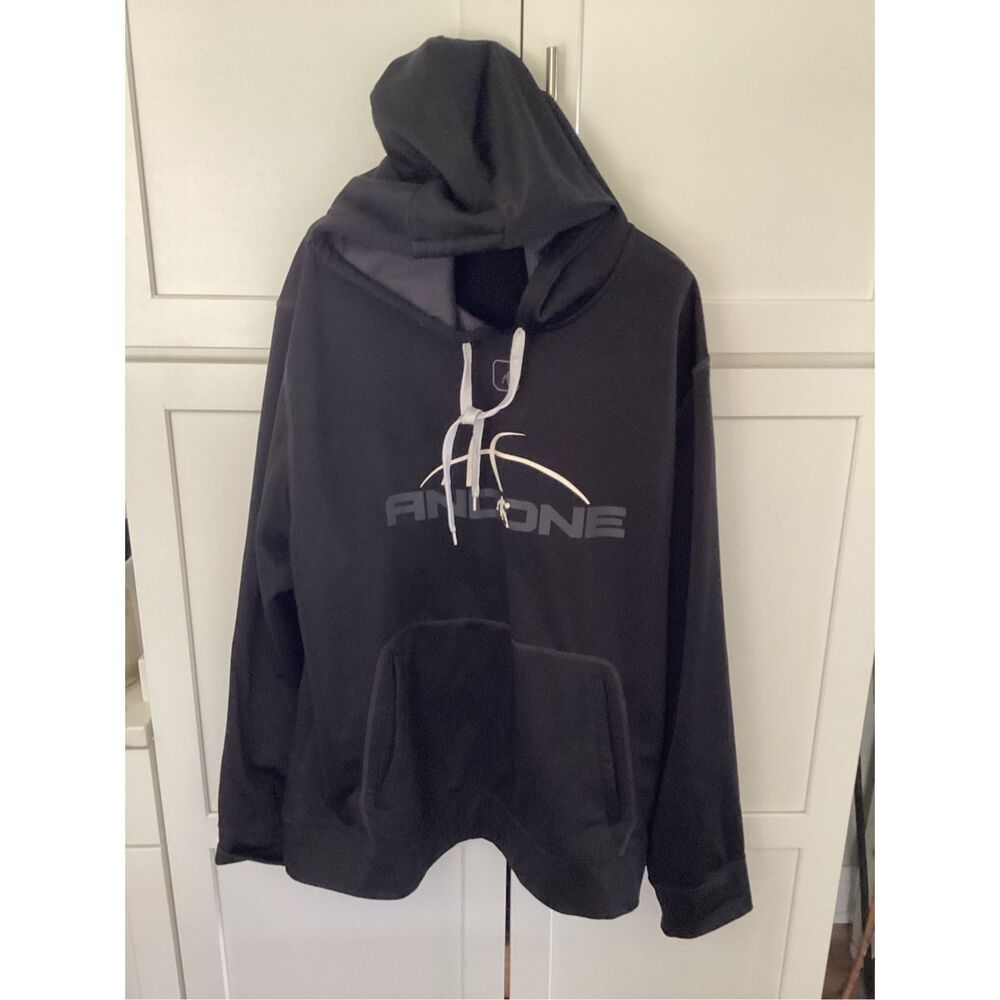 AND1 Black Sz 2XL Hoodie Pullover Basketball Mens Pocket